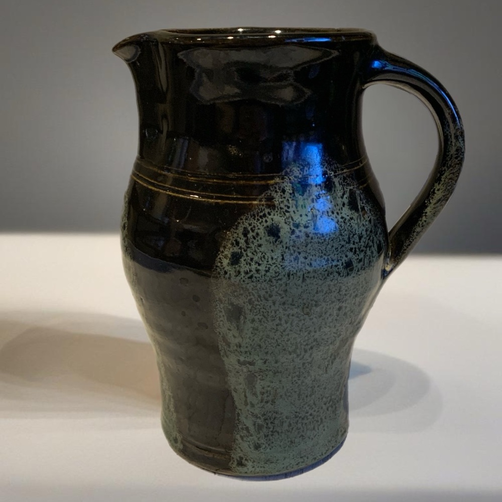 Studio pottery clay pitcher